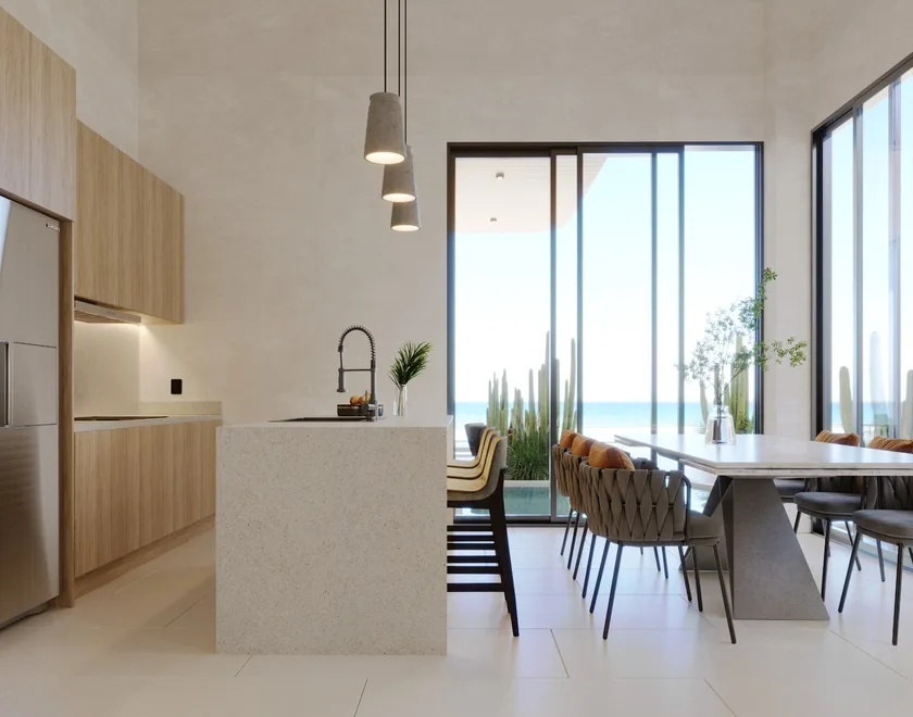 Oasis Ananta — cocina con vista al mar