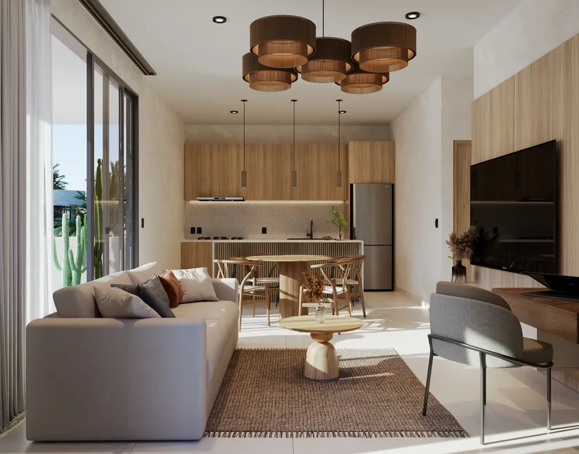 Oasis Ananta — sala y cocina